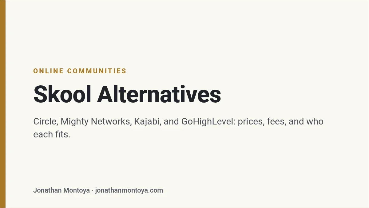 Title card: Skool Alternatives