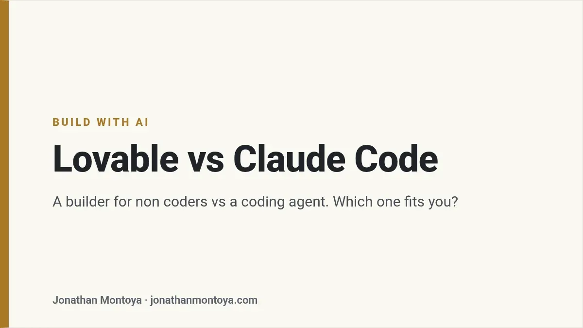 Title card: Lovable vs Claude Code