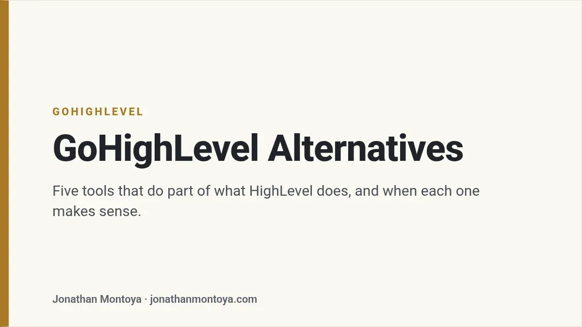 Title card: GoHighLevel Alternatives