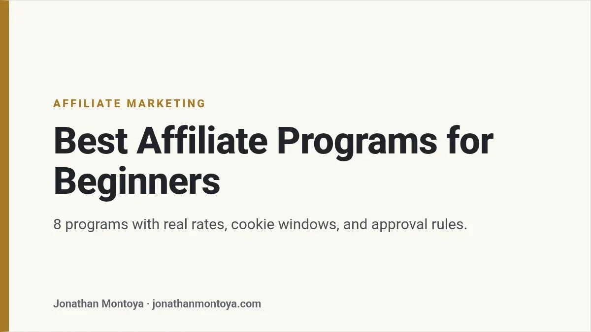Title card: Best Affiliate Programs for Beginners
