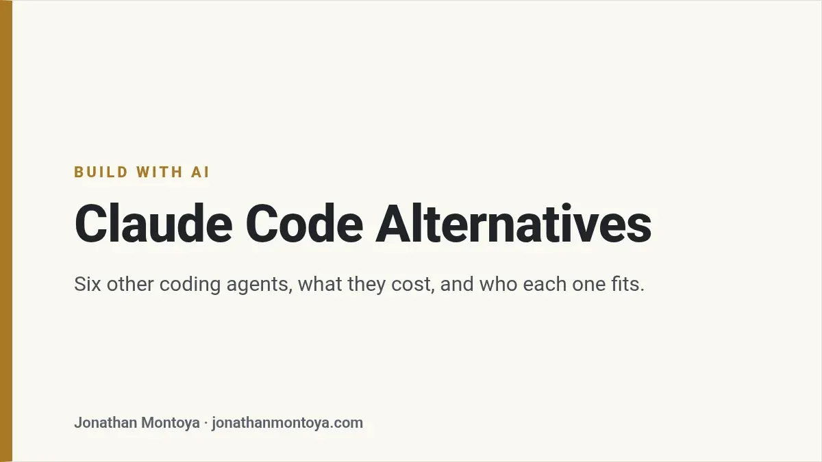 Title card: Claude Code Alternatives