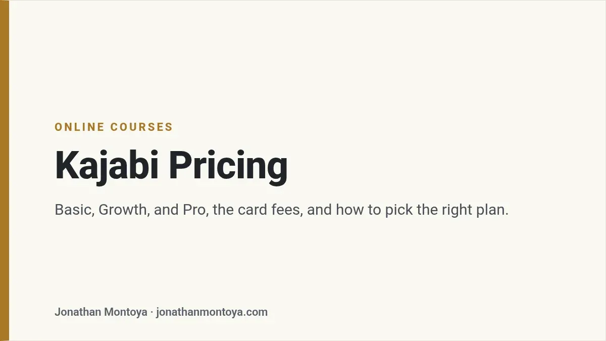 Title card: Kajabi Pricing