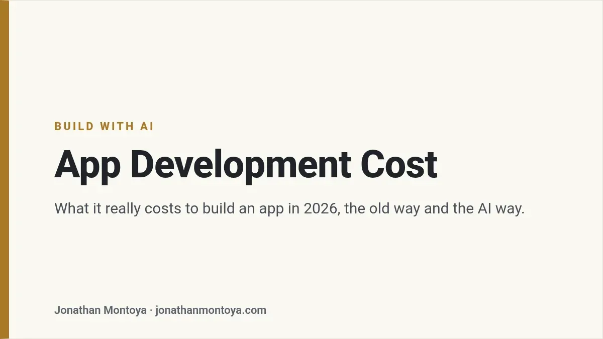 Title card: App Development Cost