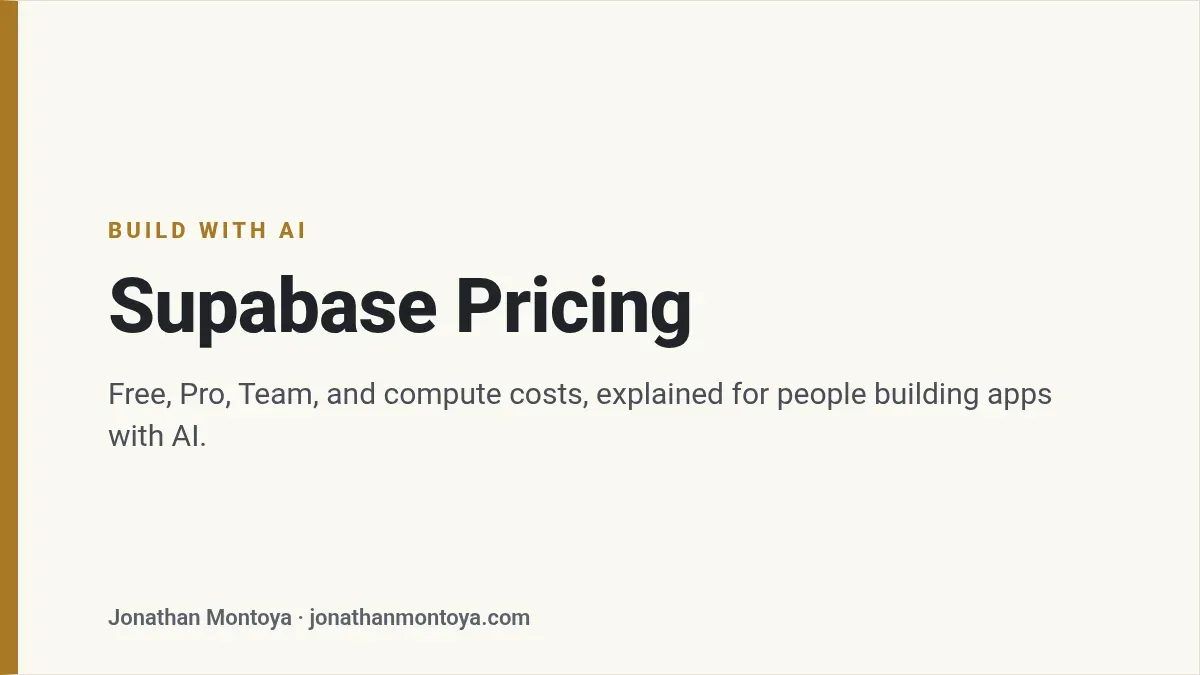Title card: Supabase Pricing