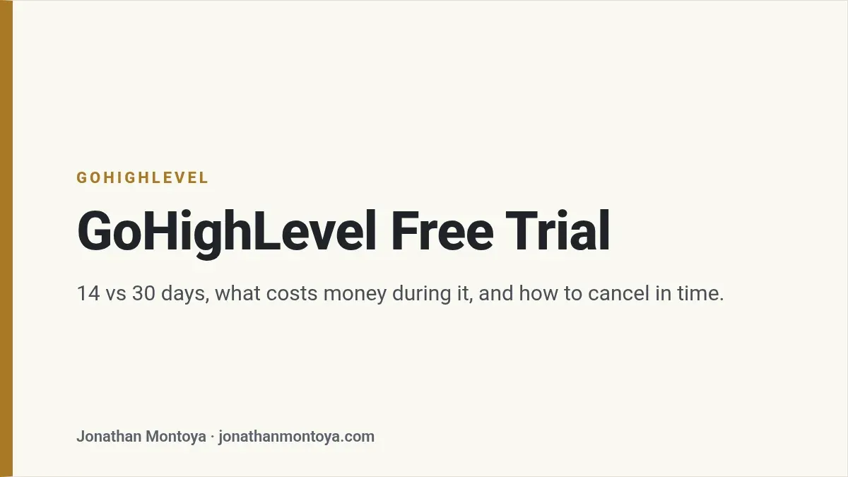 Title card: GoHighLevel Free Trial