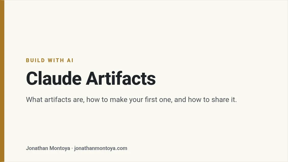 Title card: Claude Artifacts