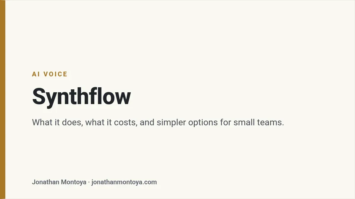 Title card: Synthflow