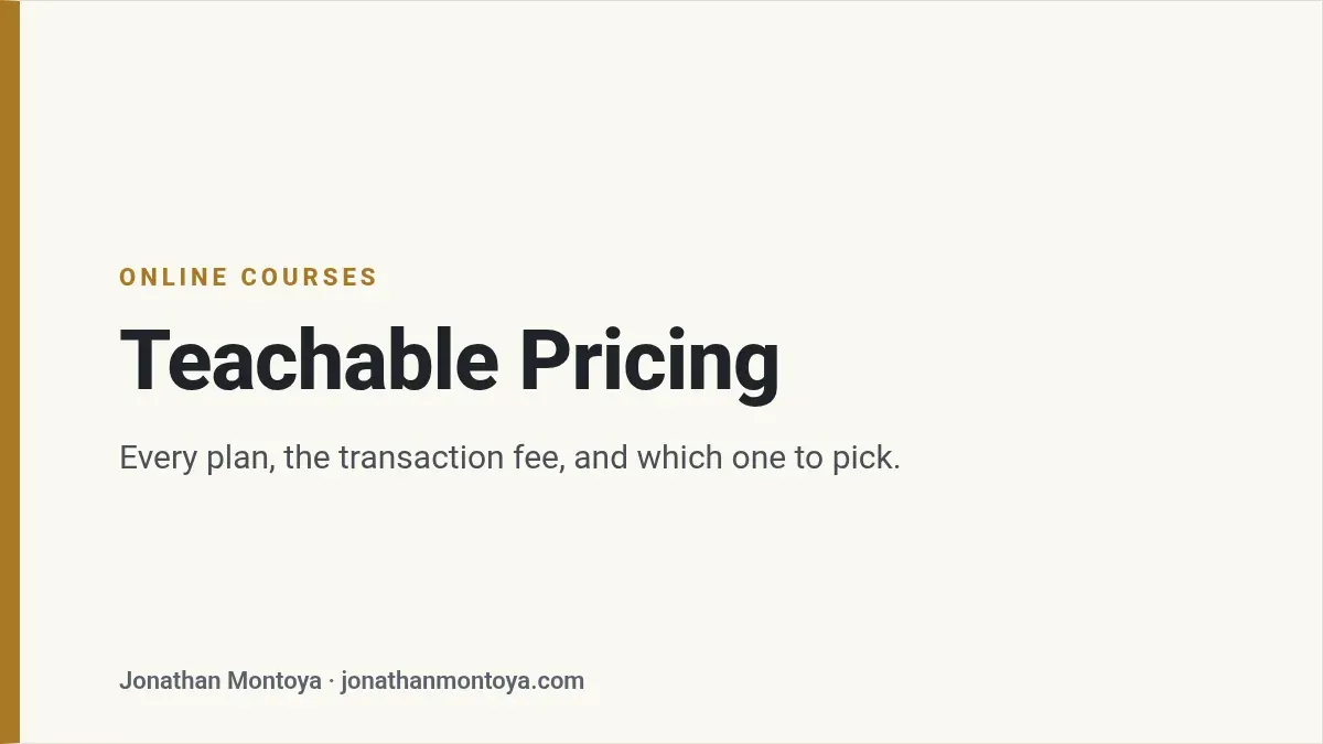 Title card: Teachable Pricing