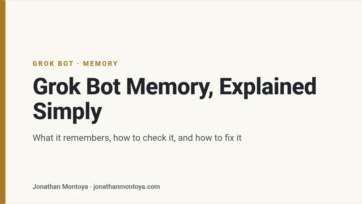 Title card: Grok Bot Memory