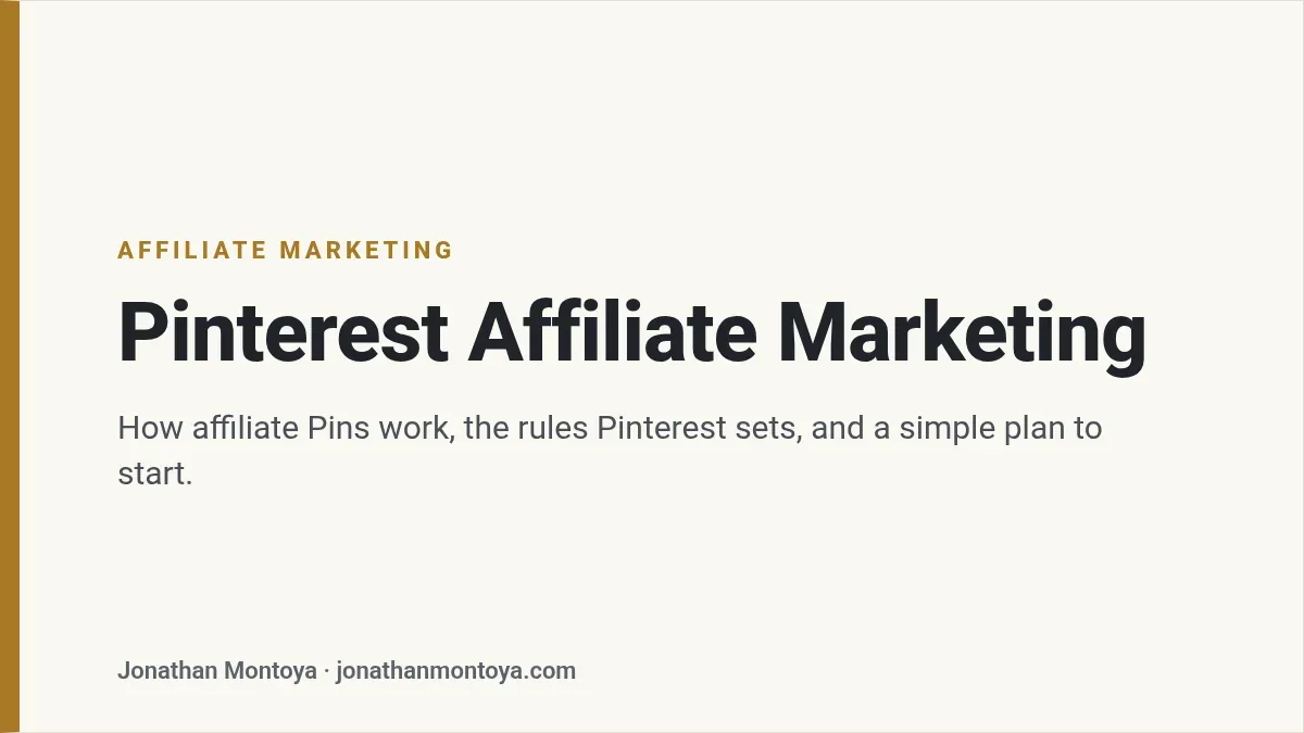 Title card: Pinterest Affiliate Marketing