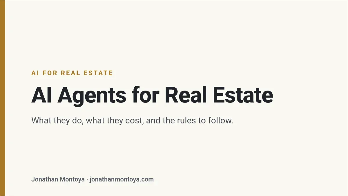 Title card: AI Agents for Real Estate