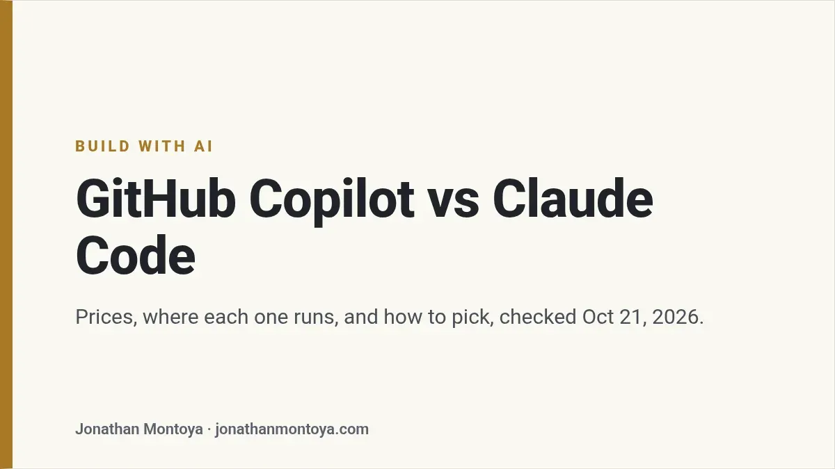 Title card: GitHub Copilot vs Claude Code