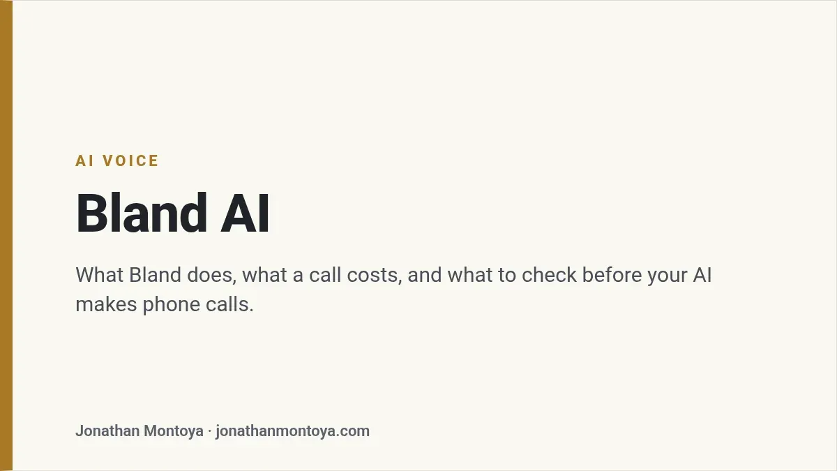 Title card: Bland AI