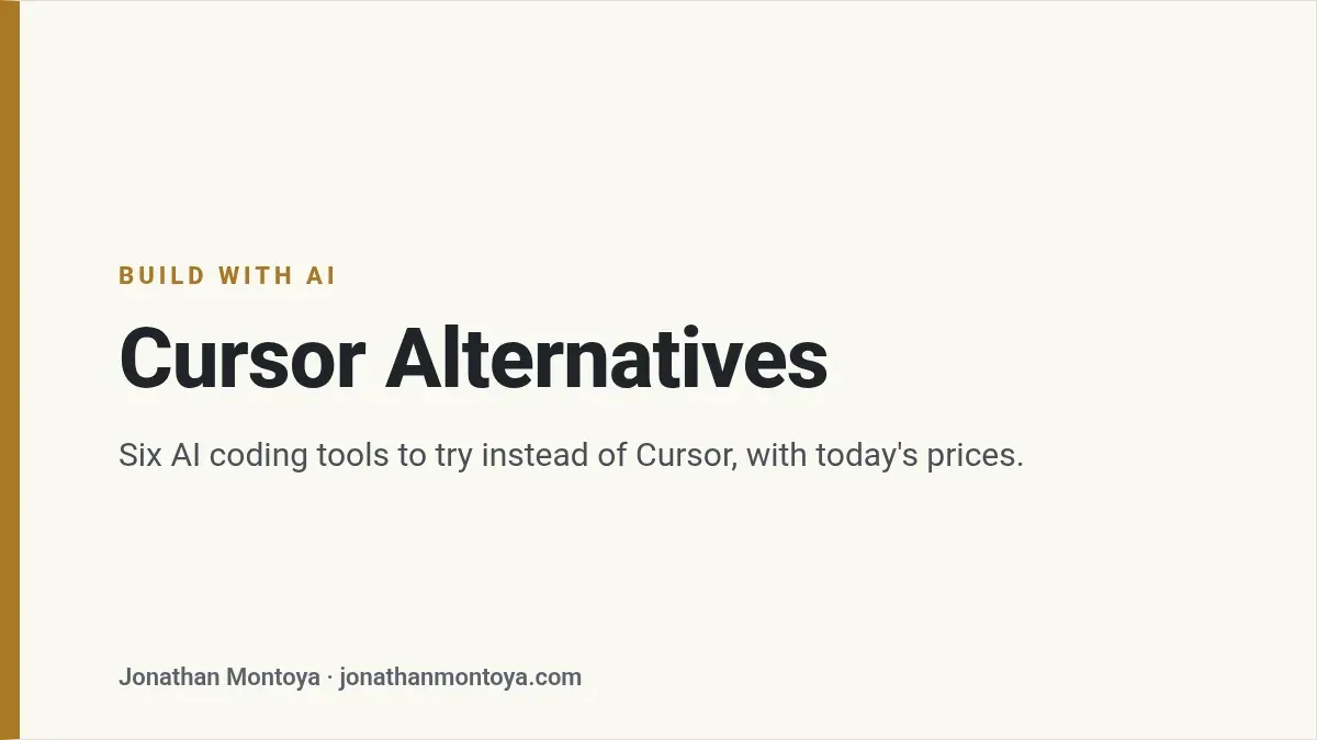 Title card: Cursor Alternatives