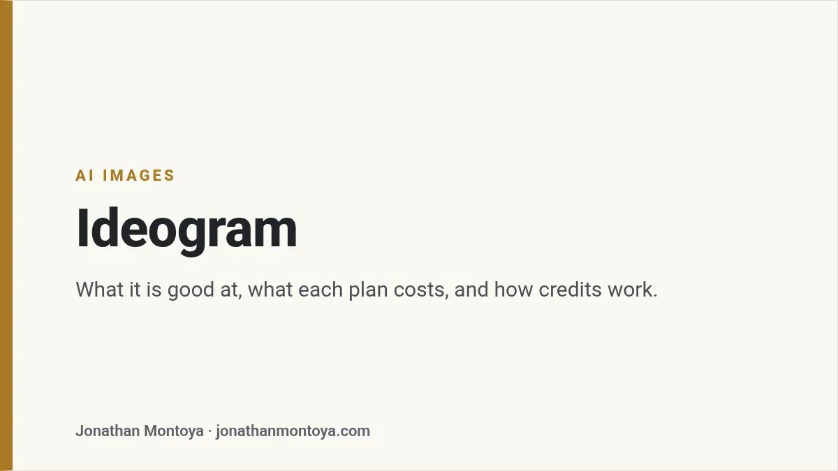Title card: Ideogram