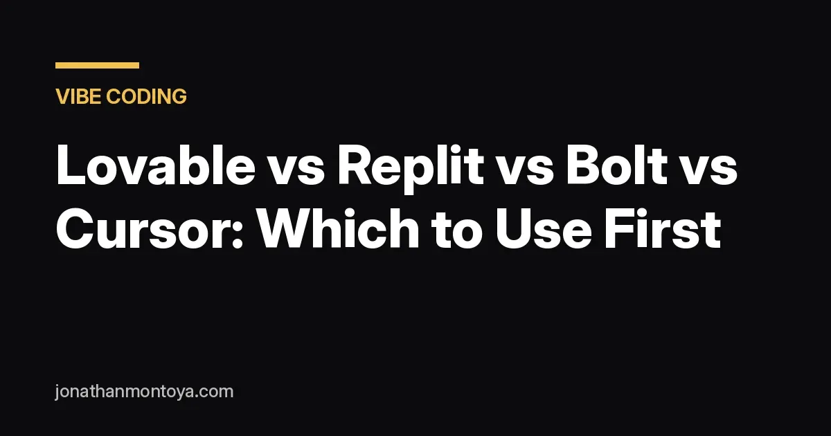 Lovable vs Replit vs Bolt vs Cursor, which AI builder to use first