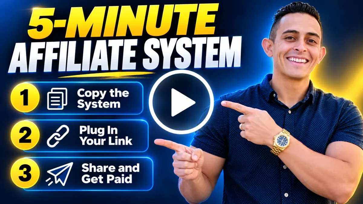 5-Minute Affiliate System in 3 steps