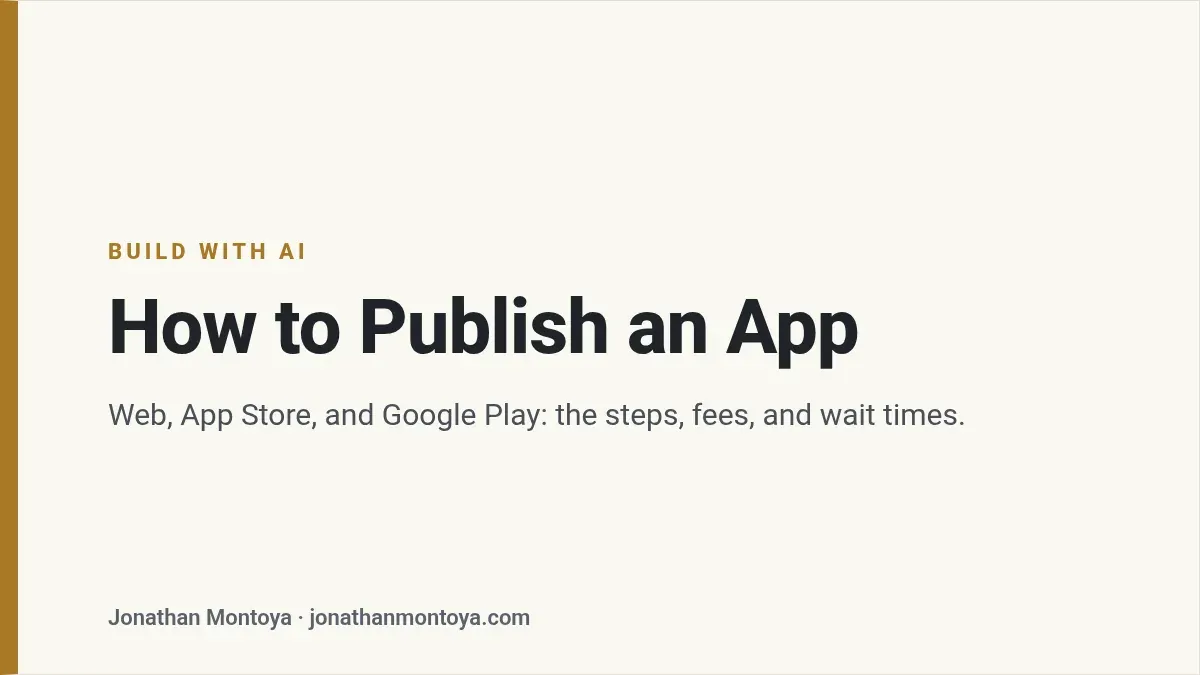 Title card: How to Publish an App