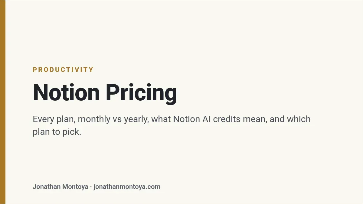 Title card: Notion Pricing