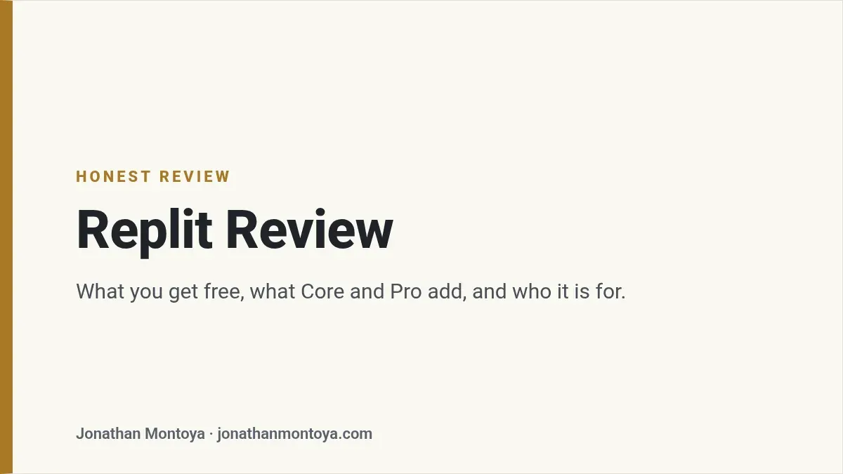 Title card: Replit Review