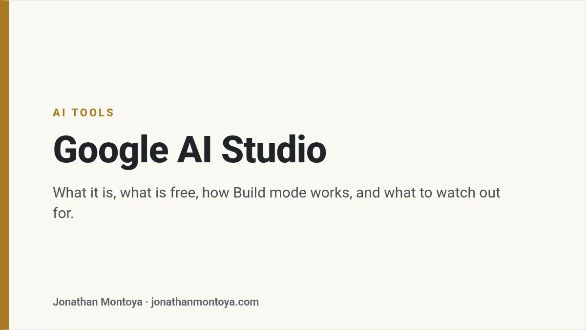 Title card: Google AI Studio