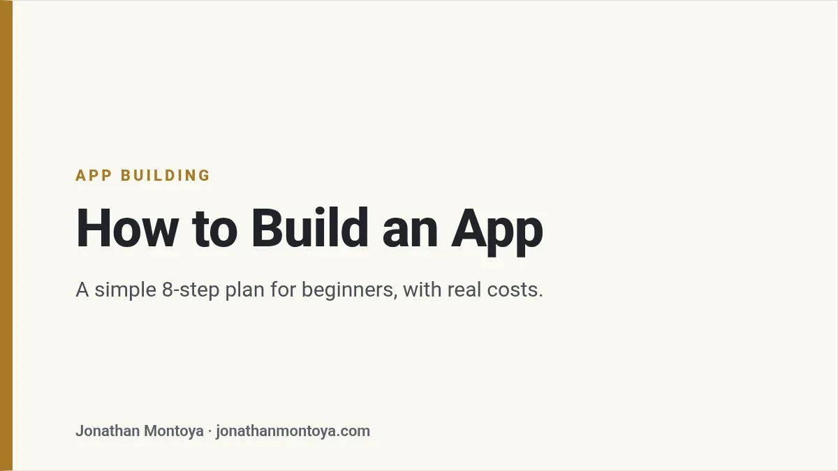 Title card: How to Build an App