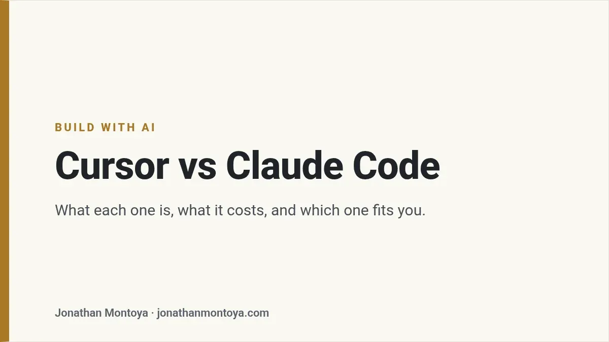 Title card: Cursor vs Claude Code