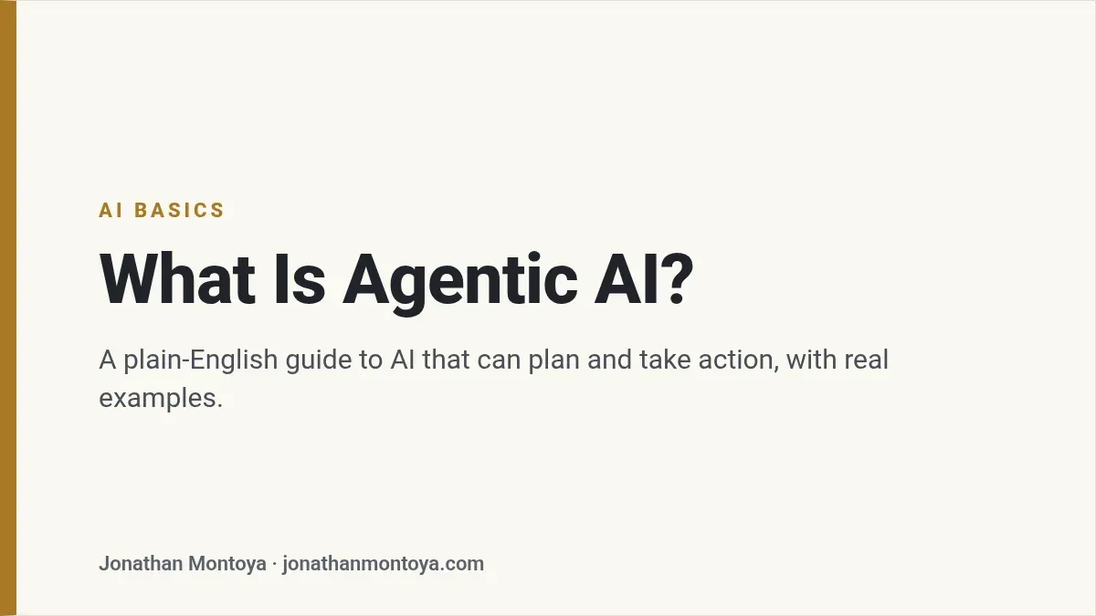 Title card: What Is Agentic AI?