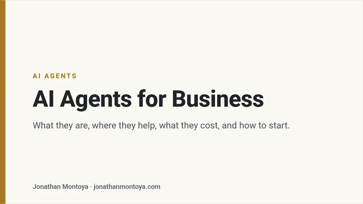 Title card: AI Agents for Business