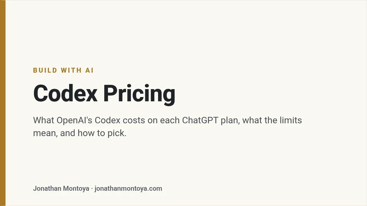 Title card: Codex Pricing
