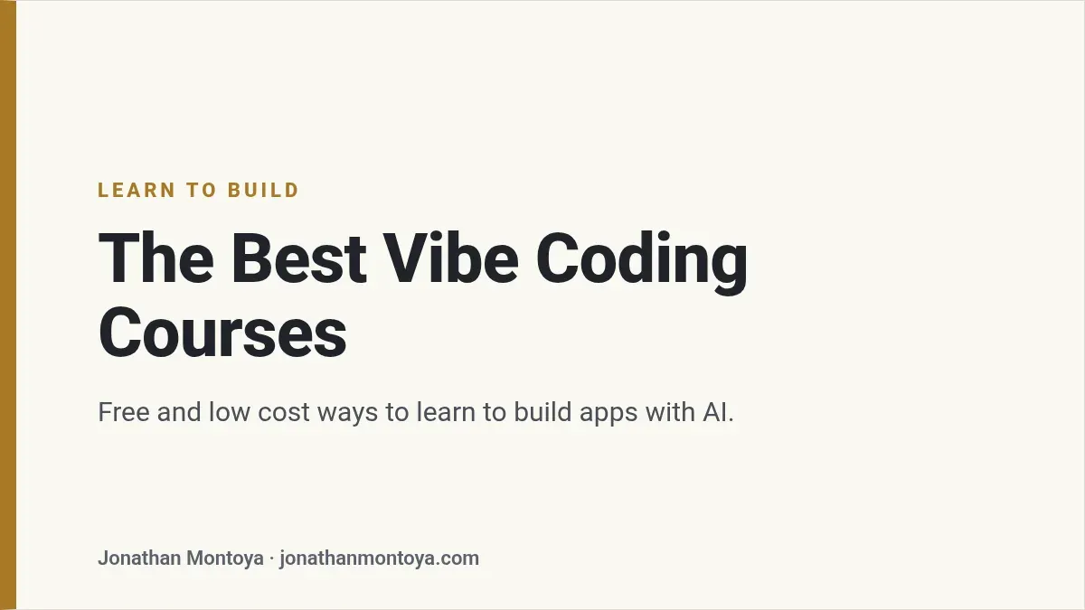 Title card: The Best Vibe Coding Courses