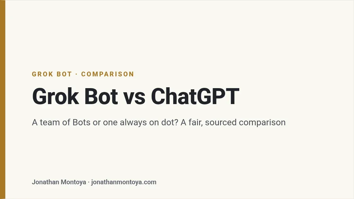 Title card: Grok Bot vs ChatGPT