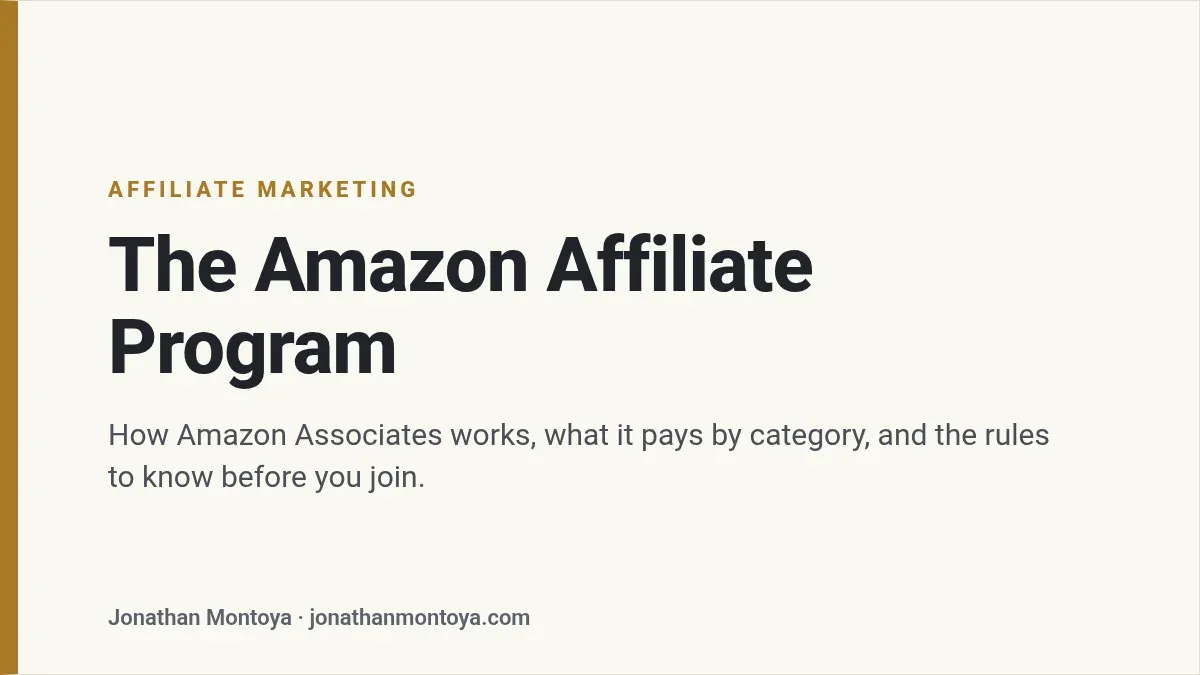 Title card: The Amazon Affiliate Program