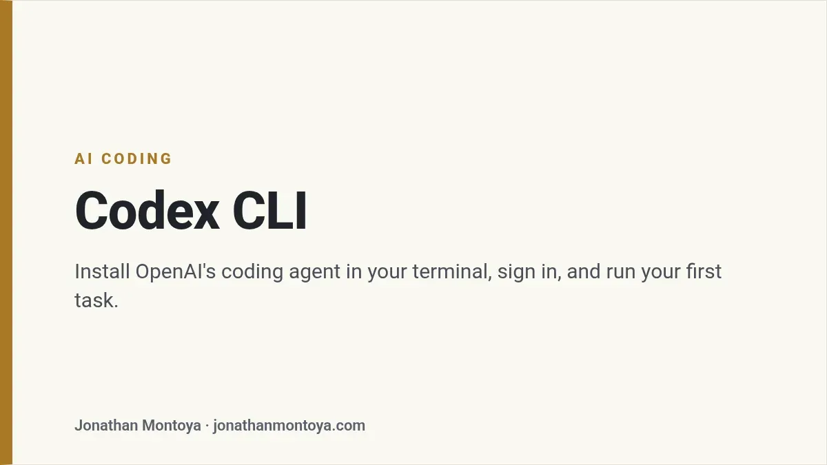 Title card: Codex CLI