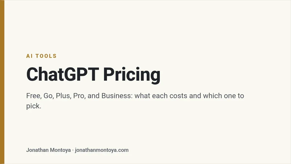 Title card: ChatGPT Pricing