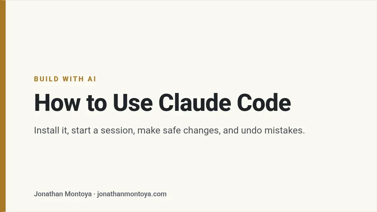 Title card: How to Use Claude Code