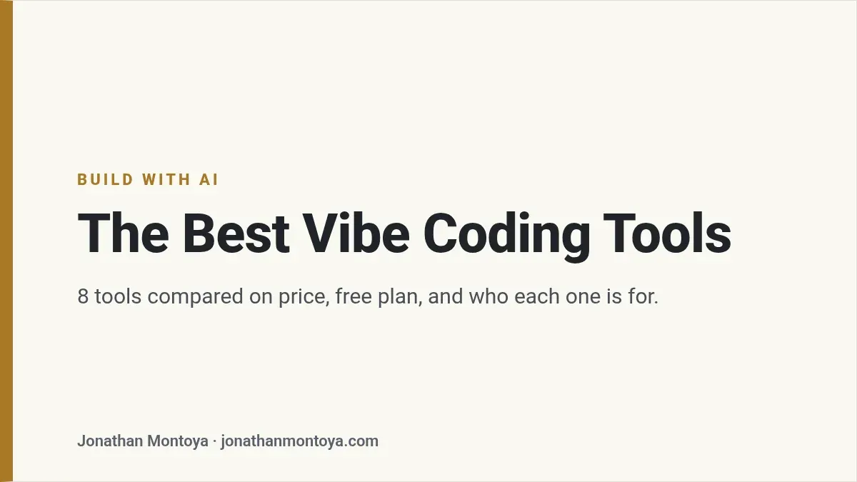 Title card: The Best Vibe Coding Tools