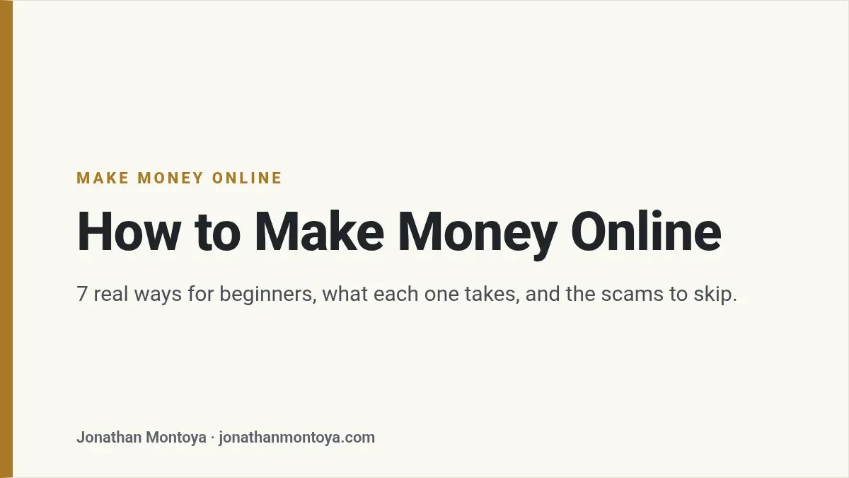 Title card: How to Make Money Online