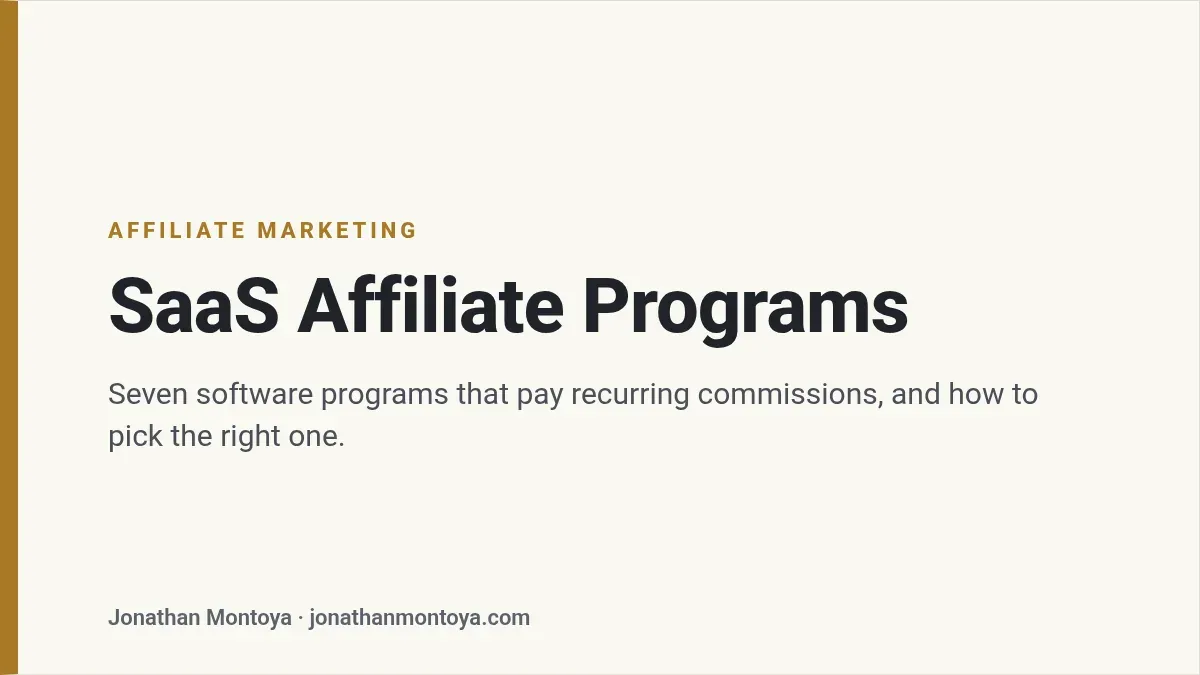 Title card: SaaS Affiliate Programs