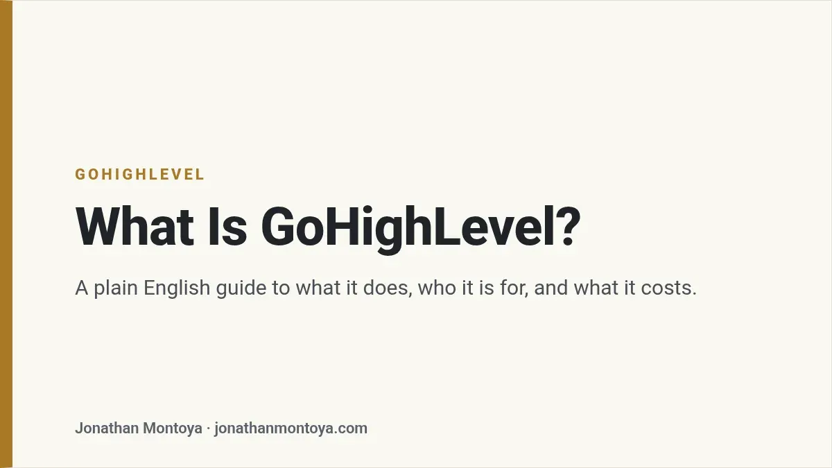 Title card: What Is GoHighLevel?