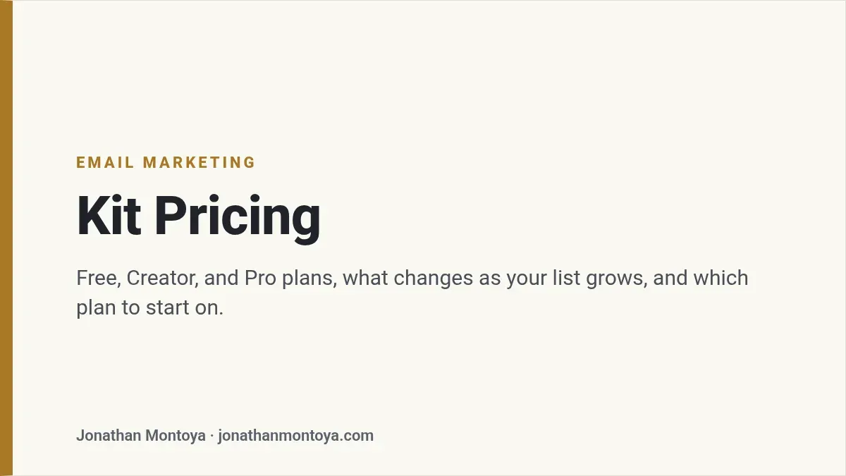 Title card: Kit Pricing