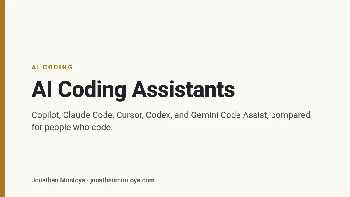 Title card: AI Coding Assistants