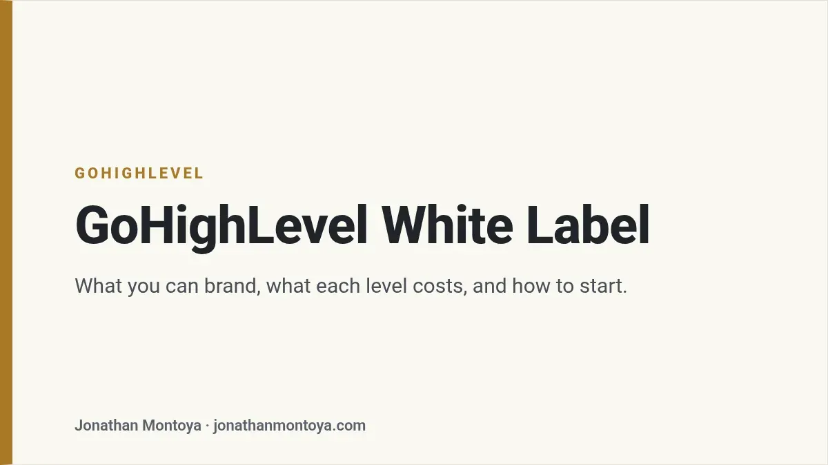 Title card: GoHighLevel White Label