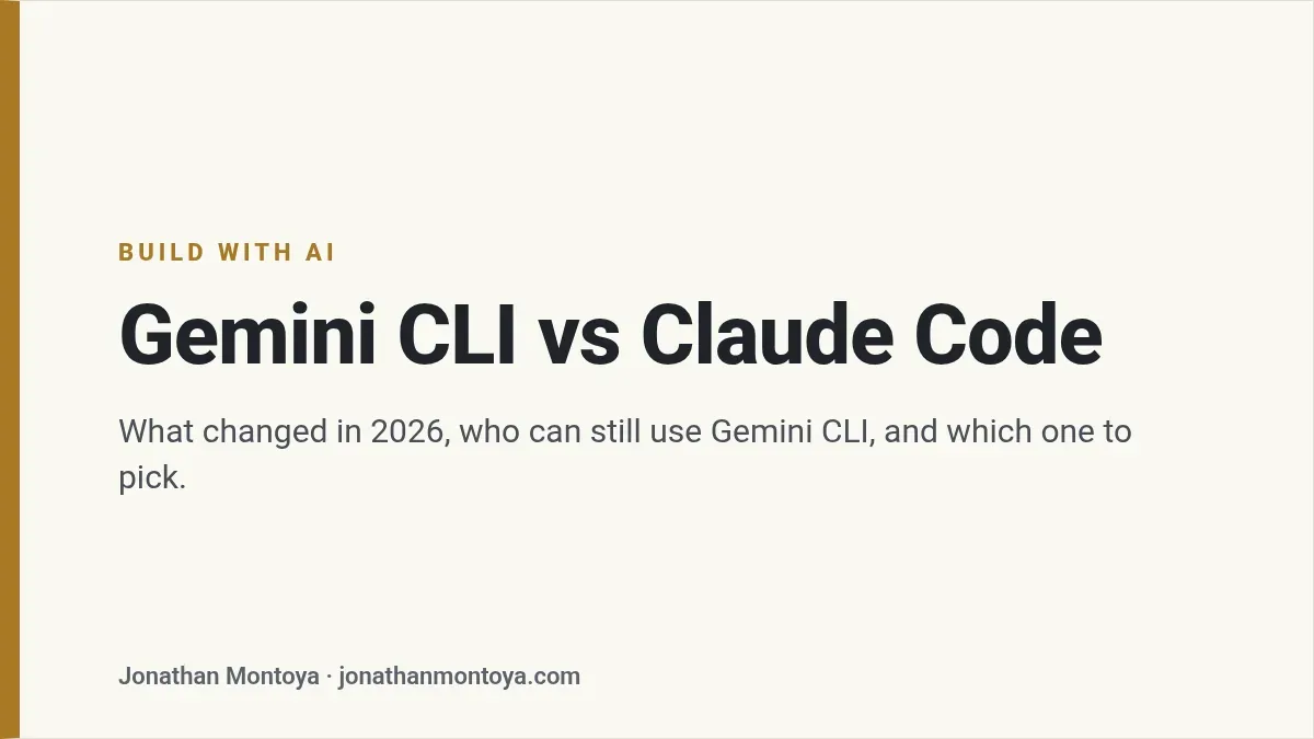 Title card: Gemini CLI vs Claude Code