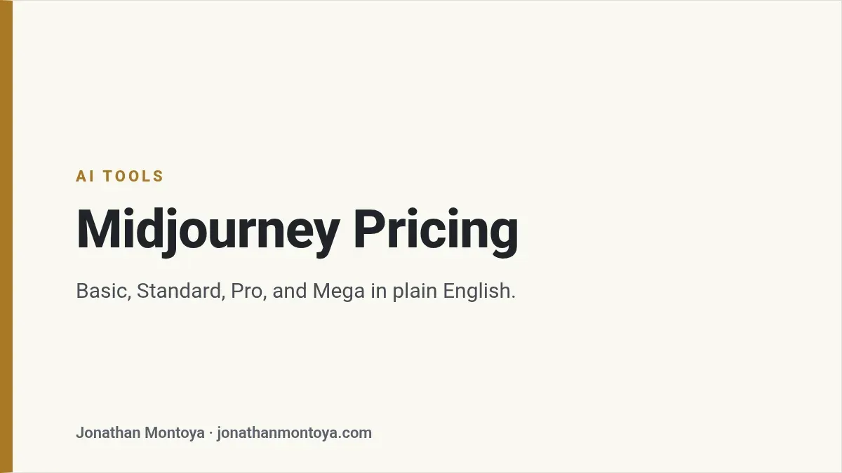 Title card: Midjourney Pricing
