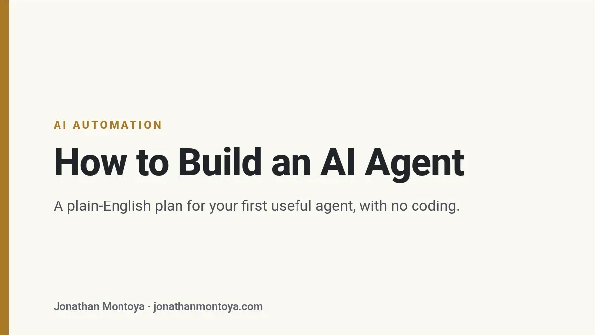 Title card: How to Build an AI Agent