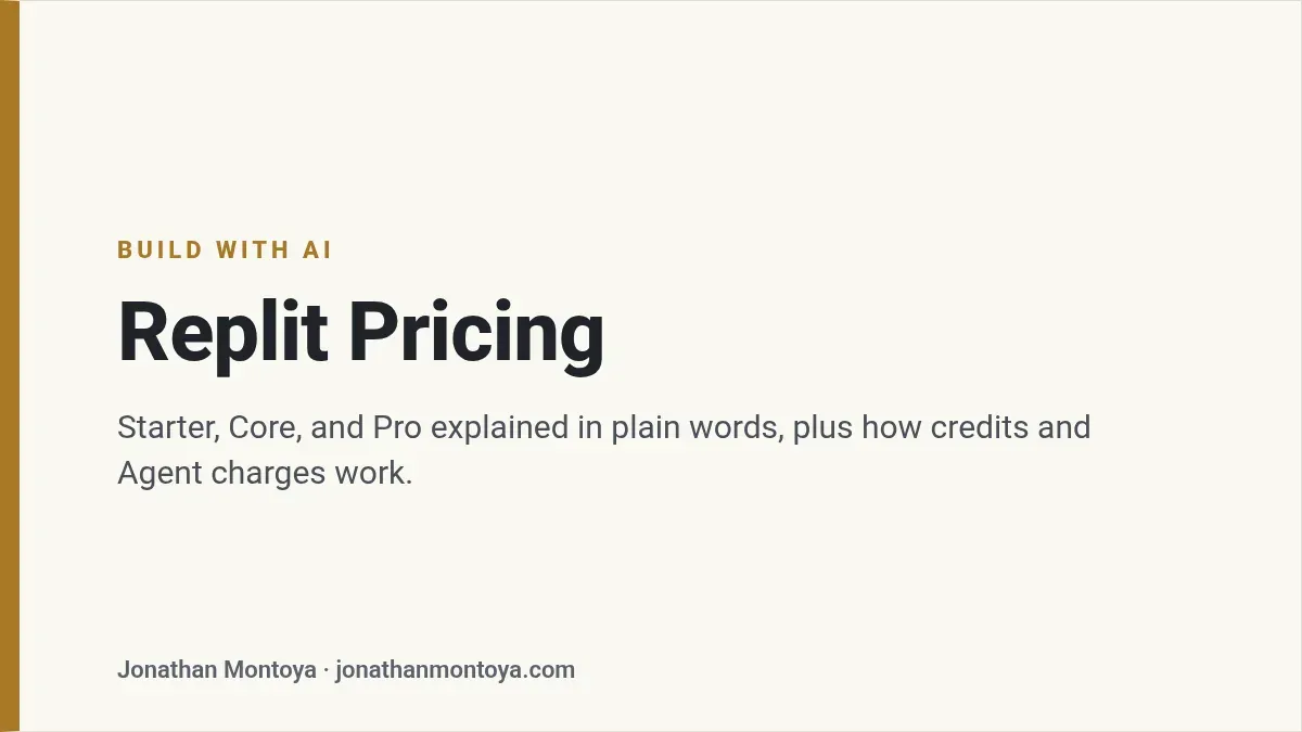 Title card: Replit Pricing