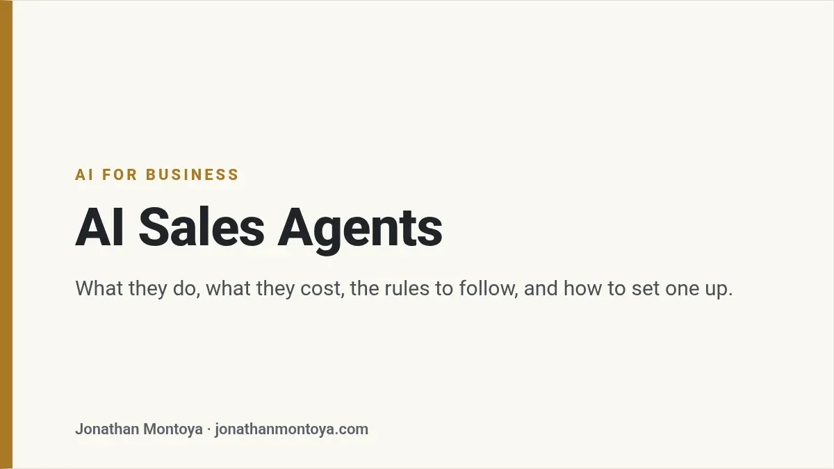 Title card: AI Sales Agents
