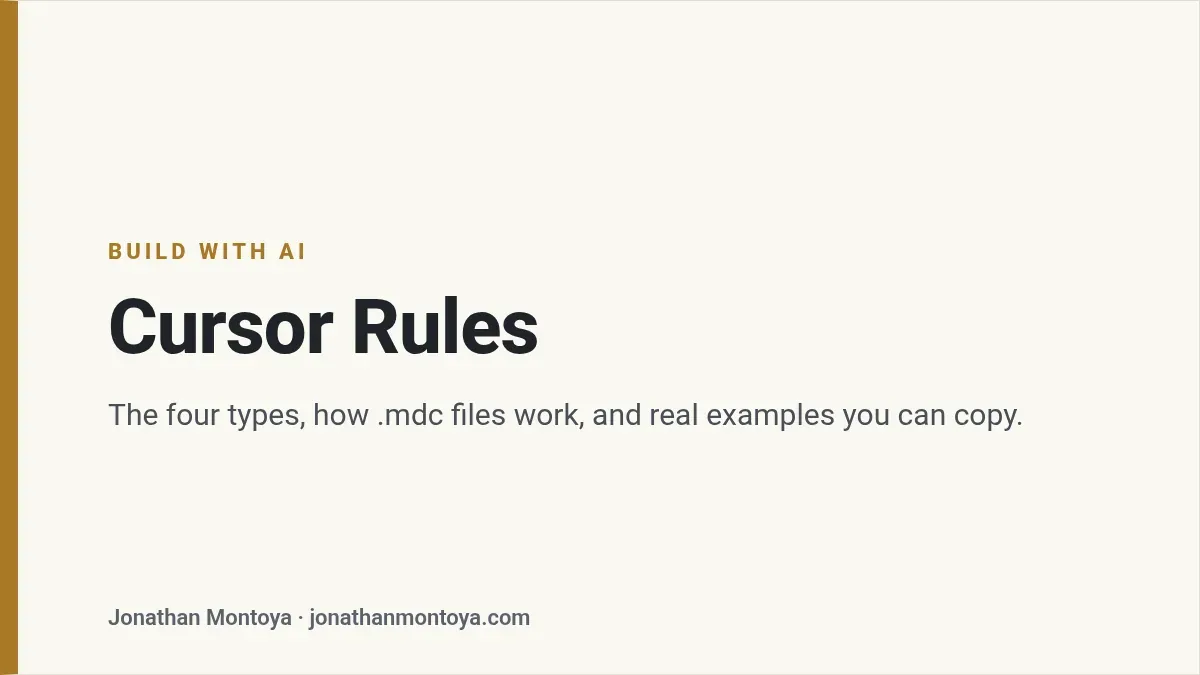 Title card: Cursor Rules