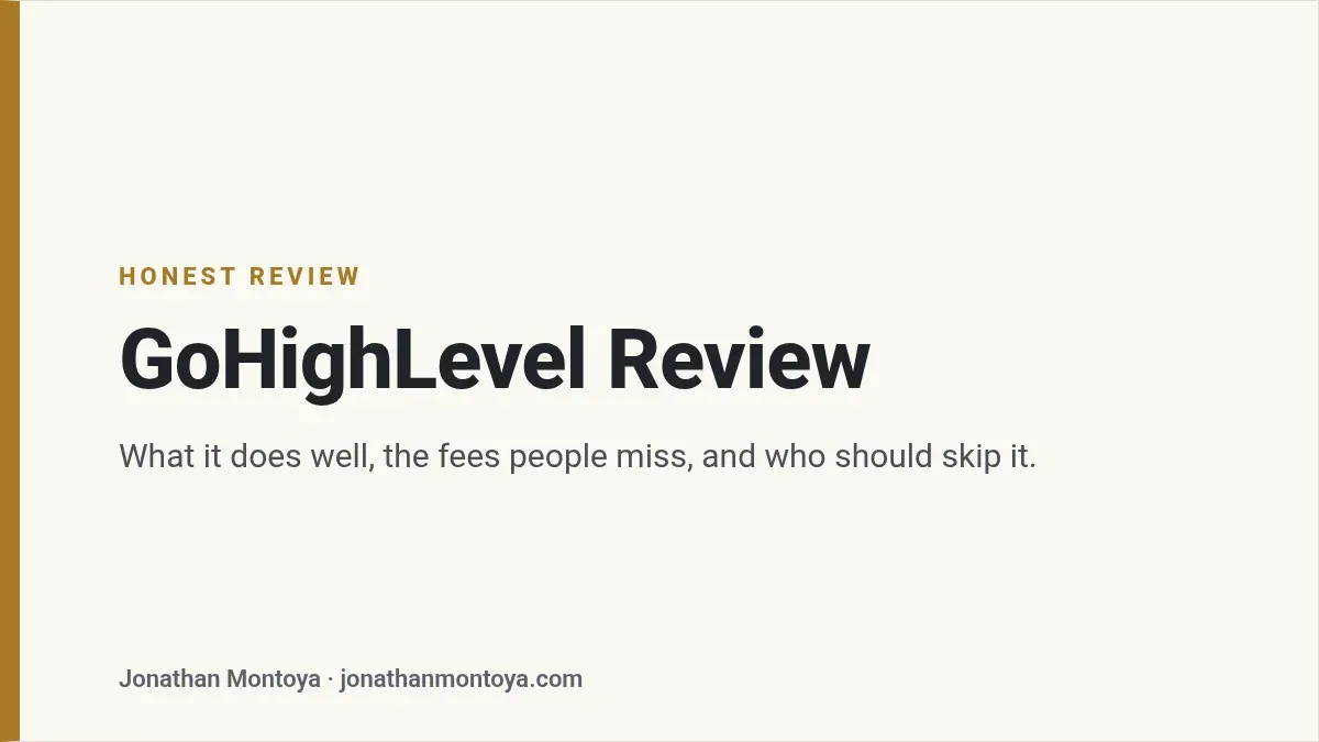 Title card: GoHighLevel Review